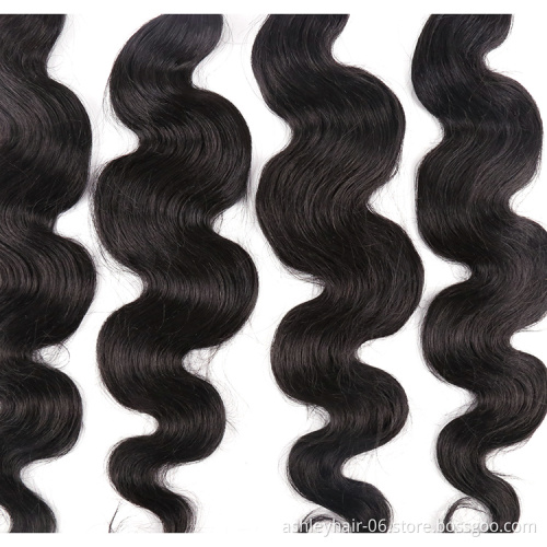 Premium Fiber Mixed 18 Inch 4x4 Lace Closure 20 Inch Braiding Hair Weave Body Wave